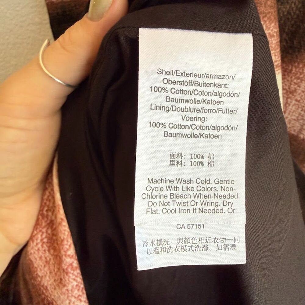 DKNY 100% Cotton Knotted Tie Front Maxi Sun Dress in Brown Ombre Stripe size M - Picture 15 of 16